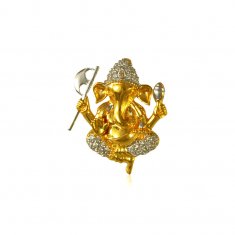 22 Kt Gold two tone Ganesh Pendant