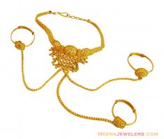 Fancy 22K Gold Ladies Panja  ( Ladies Bracelets )