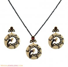 Peacock Pendant Set ( Diamond Victorian Jewelry )