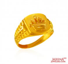 22k Gold Ring (Initial M)