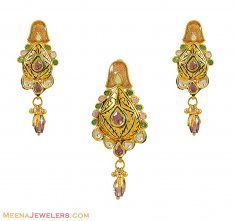 22K Gold Pendant Set
