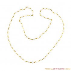 22K Gold Pearls Chain ( 22Kt Gold Fancy Chains )