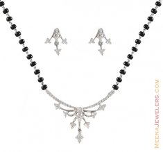 White Gold Diamond Mangalsutra Set ( Diamond MangalSutras )