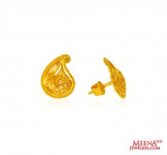 22k Gold Earrings  ( 22 Kt Gold Tops )