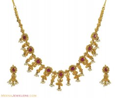 22Kt Uncut Diamond Necklace Set