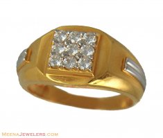 22k Mens Ring (Signity) ( Mens Gold Ring )