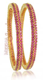 22Kt Gold Ruby Bangles ( Precious Stone Bangles )