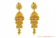 22k Gold Chandelier Earrings
