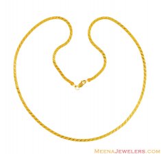 22k Indian Gold Flat Chain(18 inch)