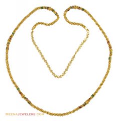 22k Designer Meenakari Chain(30 inch)