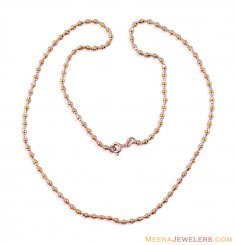18 K Gold Balls Two Tone Chain ( 22Kt Gold Fancy Chains )