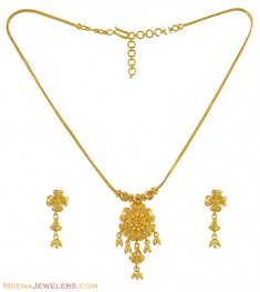 Indian Necklace Earrings Set (22Kt)