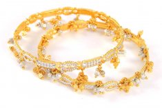 22Kt Gold Two Tone Bangles ( Two Tone Bangles )