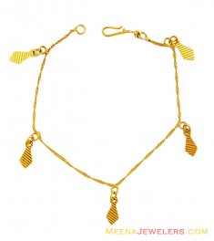 22K Gold Fancy Charm Bracelet