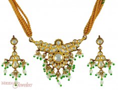 22K Kundan Pendant Set