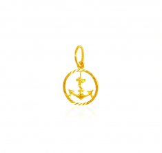 22K Gold Anchor Pendant ( Fancy Pendants )