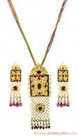 22K Indian Kundan Set ( Antique Pendant Sets )