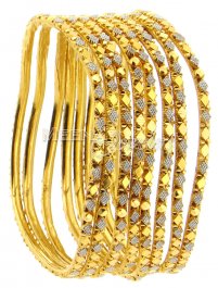 22 Kt Gold Two Tone Bangles ( Two Tone Bangles )