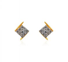 18kt Gold Diamond Earrings ( Diamond Earrings )