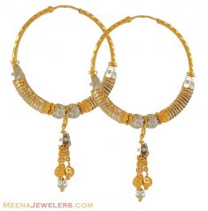 22K Gold Chandelier Hoops ( Hoop Earrings )