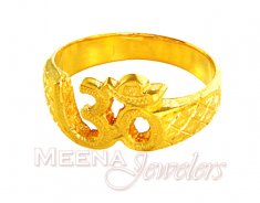 22Kt Gold OM Ring ( Religious Rings )