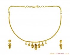 22K Gold Fancy Necklace Set  ( Light Sets )