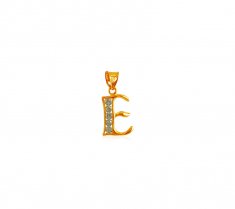22Kt Gold Pendant with Initial(E)