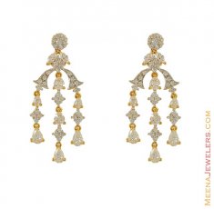 22Kt Gold Signity Earrings ( Long Earrings )