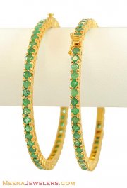 Emerald Bangles (22K Gold)
