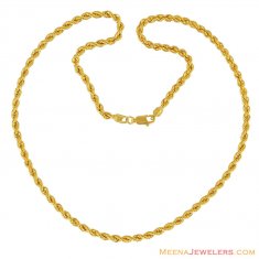 Hollow Rope Chain (18 Inches)