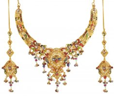 Antique Meenakari Necklace Set