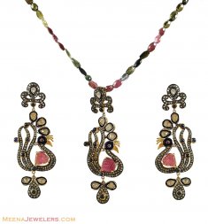 Peacock Pendant Set ( Diamond Victorian Jewelry )