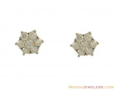 18k Genuine Diamond Earrings  ( Diamond Earrings )
