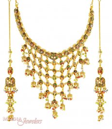 Gold Antique Necklace Set ( Antique Necklace Sets )