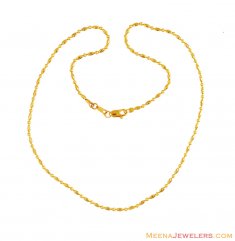 22k Fancy Rice Chain (18 Inch)