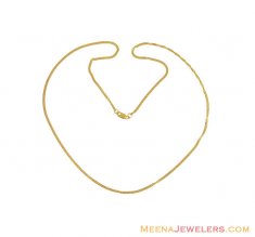 22k Plain Gold Chain (20 Inches)