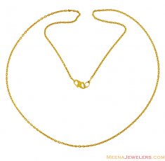22k Plain Gold Chain (23 Inches)