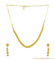 Gold Necklace Set (22K) ( Light Sets )