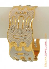 22K Two Tone Bangle Set(set of 1) ( Two Tone Bangles )