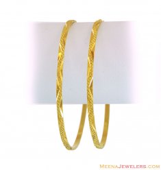 Gold Bangles In 22K