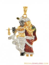 22k Gold Radha Krishna Pendant ( Ganesh, Laxmi and other God Pendants )