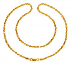 22kt Gold Rope Chain ( 22Kt Gold Fancy Chains )