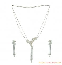 White Gold Necklace Set 18K ( White Gold Sets )