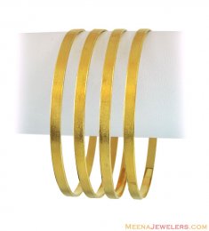 21k Plain Gold Bangles(4Pcs)