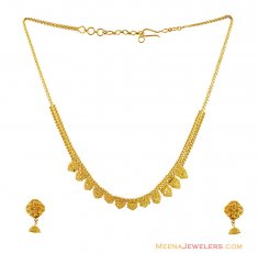 22K Gold Fancy Necklace Set