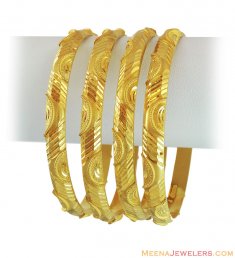 21k Gold Bangles(4Pcs)