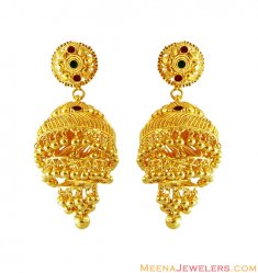 22k Meenakari Chandelier Earrings