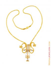 22K Fancy Three Tone Chain ( 22Kt Gold Fancy Chains )