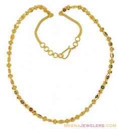 Fancy Meenakari Chain (22K Gold)