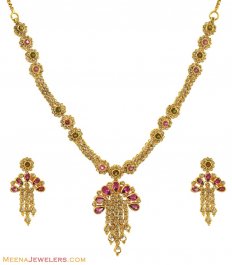 22Kt Gold Uncut Diamond Polki Set